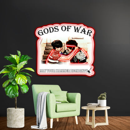 Gods Of War Hot Rod Artwork Neon Led Signs - Custom LED neon sign front view