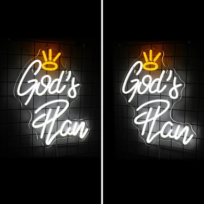 Gods Plan Letter Affortable LED Neon Sign - Shineneon