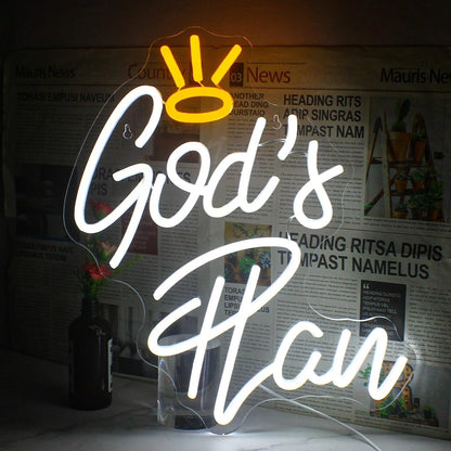 Gods Plan Letter Affortable LED Neon Sign - Shineneon