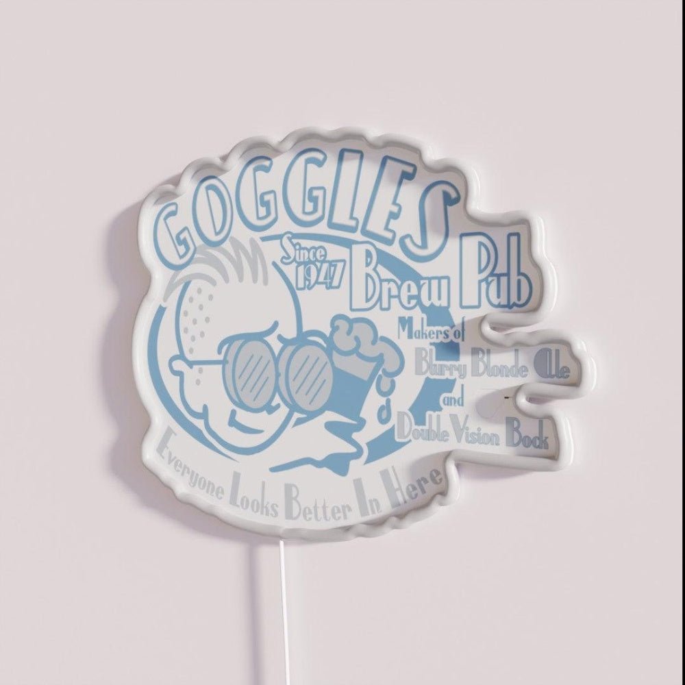 Goggles Brew Pub Rgb Led Neon Sign - Shineneon