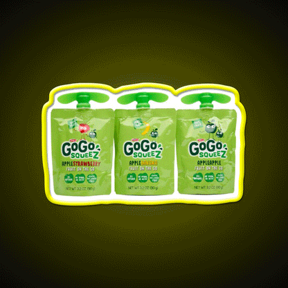 Gogo Squeez Snack Food Led Neon Sign Rgb Color - Custom LED neon sign front view