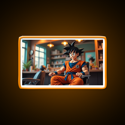 Goku In Barbershop Barber Shop Haircut Led Neon Sign - LED neon sign view 6