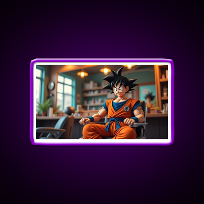 Goku In Barbershop Barber Shop Haircut Led Neon Sign - LED neon sign view 9