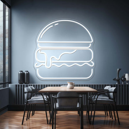 Gold Burger Neon Sign For Wall Decor - Shineneon