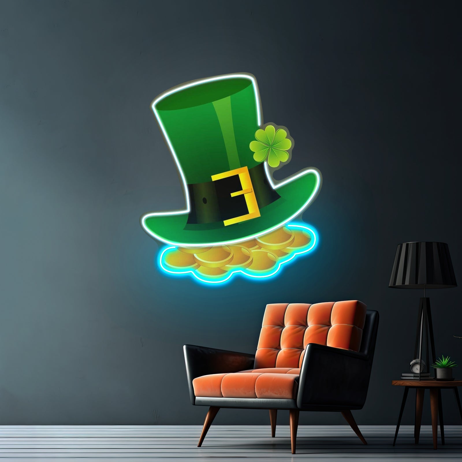 Gold Coins Under Hat Saint Patrick Day Led Signs - Shineneon