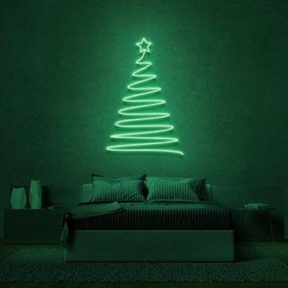 Golden Christmas Tree Led Neon Sign Bedroom Holiday Decor | Shineneon