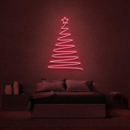 Golden Christmas Tree Led Neon Sign Bedroom Holiday Decor | Shineneon
