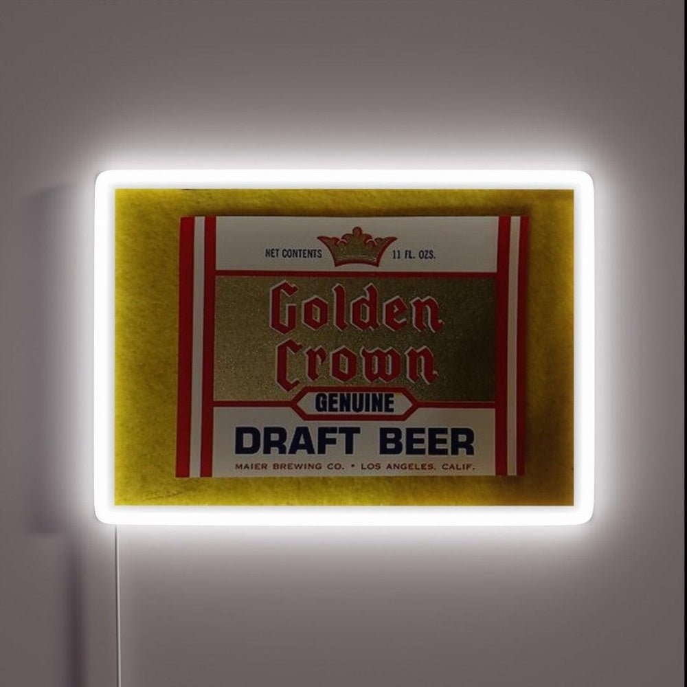 Golden Crown Genuine Draft Beer Rgb Led Neon Sign - Shineneon