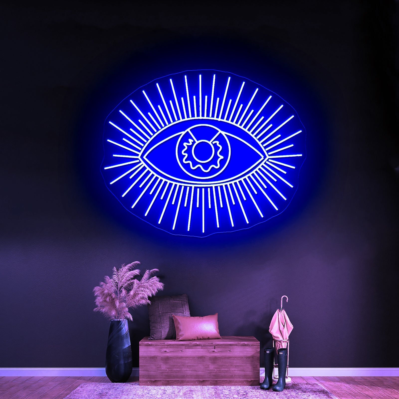 Golden Eye Wall Decor Large Artistic Neon Signs Wall Art Led Signs - Shineneon