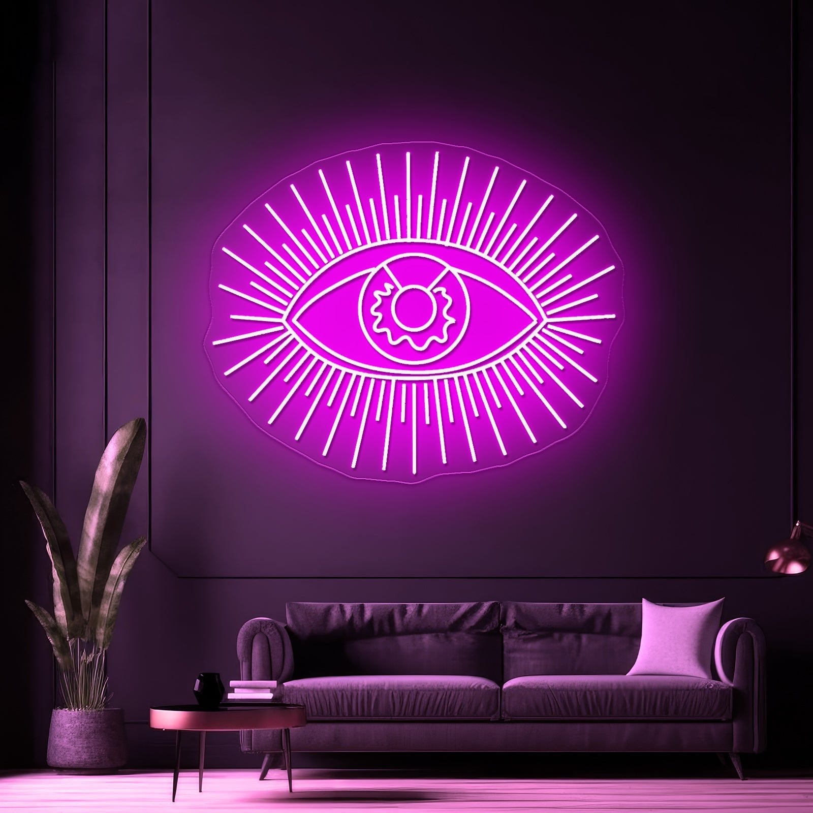 Golden Eye Wall Decor Large Artistic Neon Signs Wall Art Led Signs - Shineneon