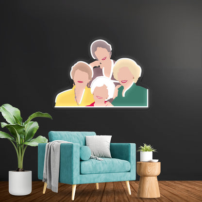 Golden Girls Artwork Neon Led Signs - LED neon sign view 7