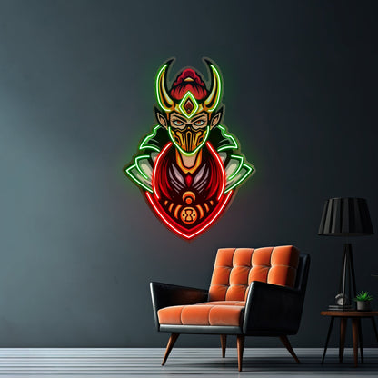 Golden Horned Lady Asassins Led Neon Sign Light Custom Led Signs - Shineneon