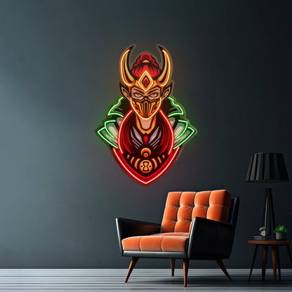 Golden Horned Lady Asassins Led Neon Sign Light Custom Led Signs - Shineneon