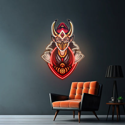 Golden Horned Lady Asassins Led Neon Sign Light Custom Led Signs - Shineneon