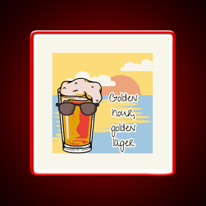Golden Hour Golden Lager Retro Beer Beer Bar Decor Led Neon Sign Rgb Color - LED neon sign view 10