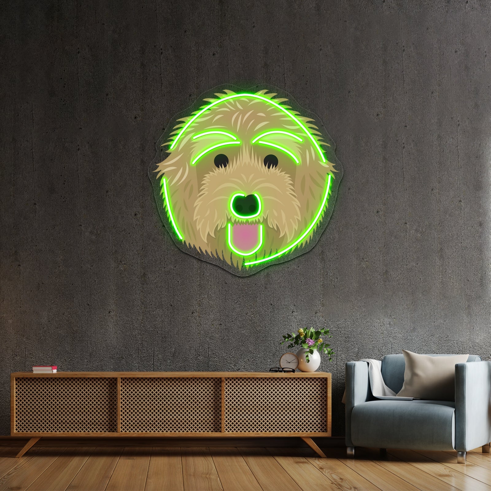 Golden Labradoodle Artwork Neon Led Signs - Shineneon