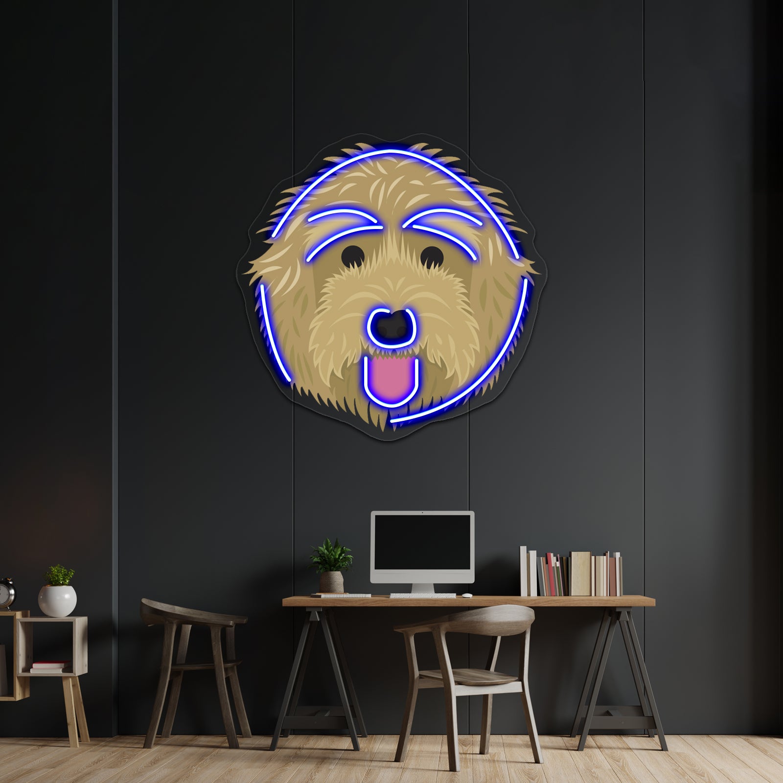 Golden Labradoodle Artwork Neon Led Signs