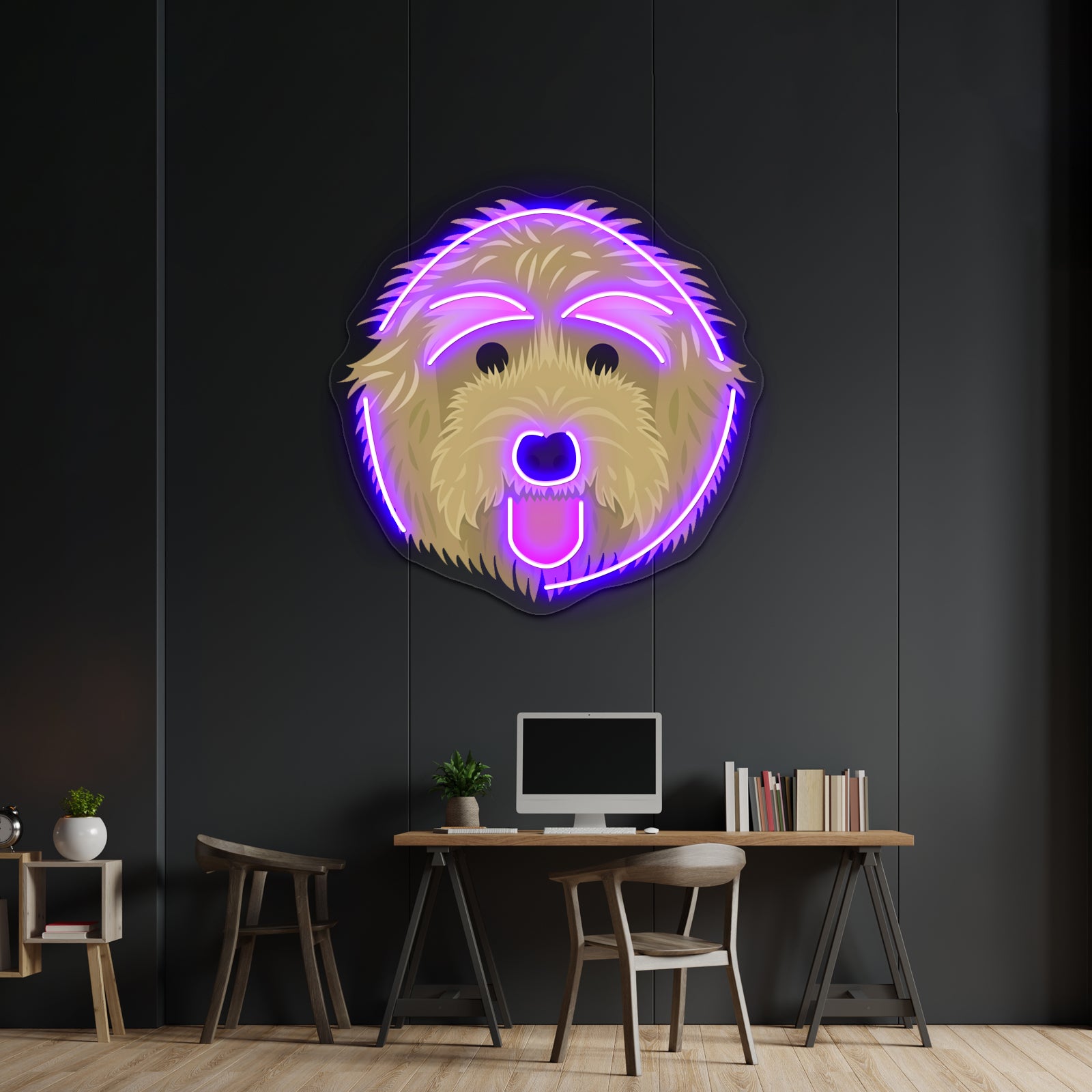 Golden Labradoodle Artwork Neon Led Signs