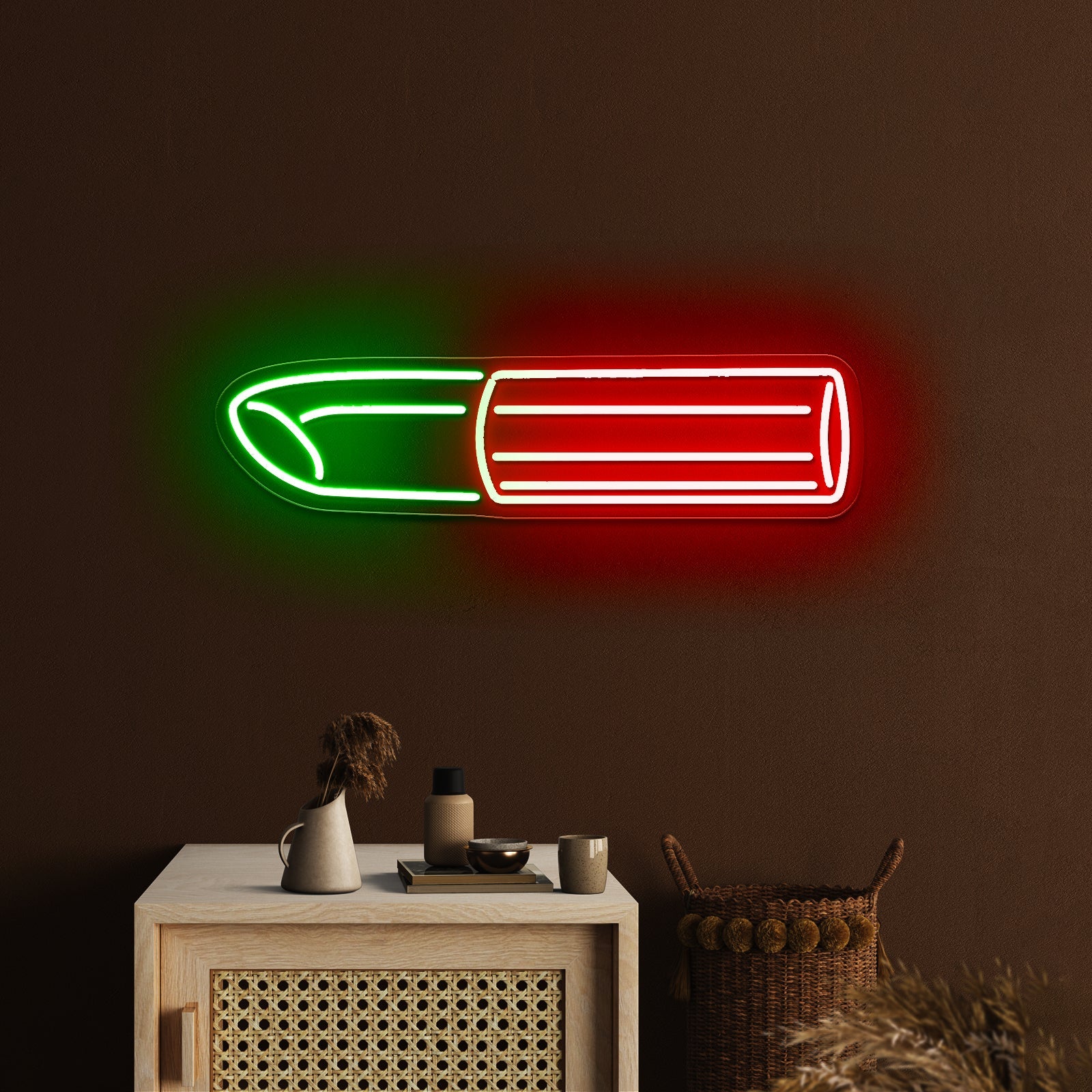 Golden Lipstick Artistic Neon Signs Wall Art Led Signs - Shineneon