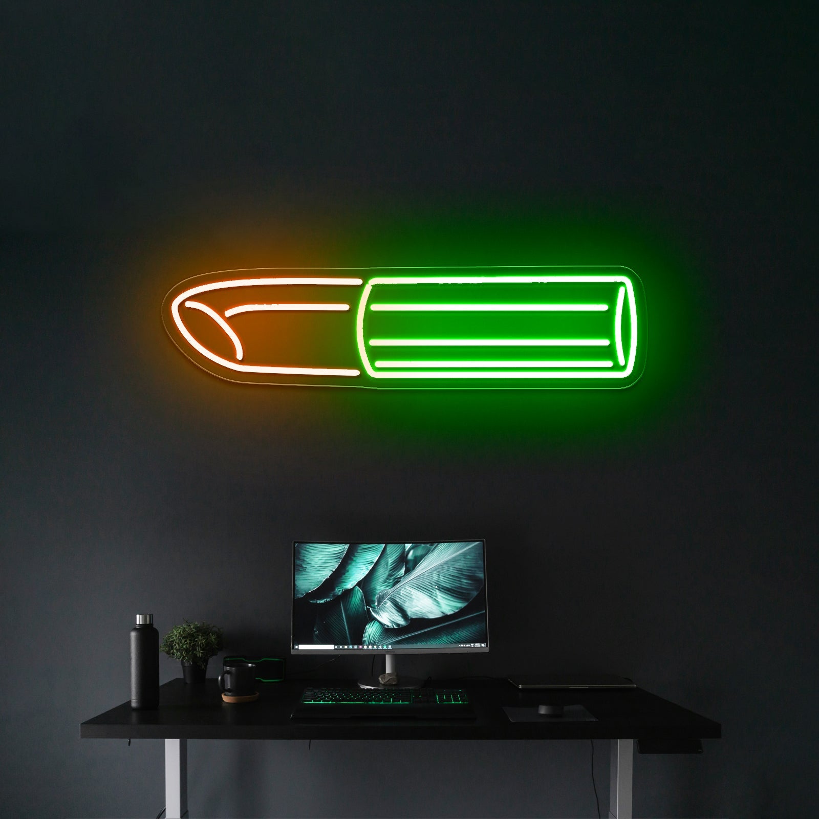 Golden Lipstick Artistic Neon Signs Wall Art Led Signs - Shineneon