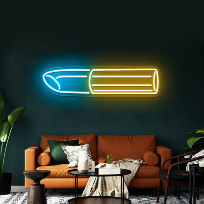 Golden Lipstick Artistic Neon Signs Wall Art Led Signs - Shineneon