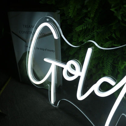 Golden Mane White Led Neon Sign - Shineneon