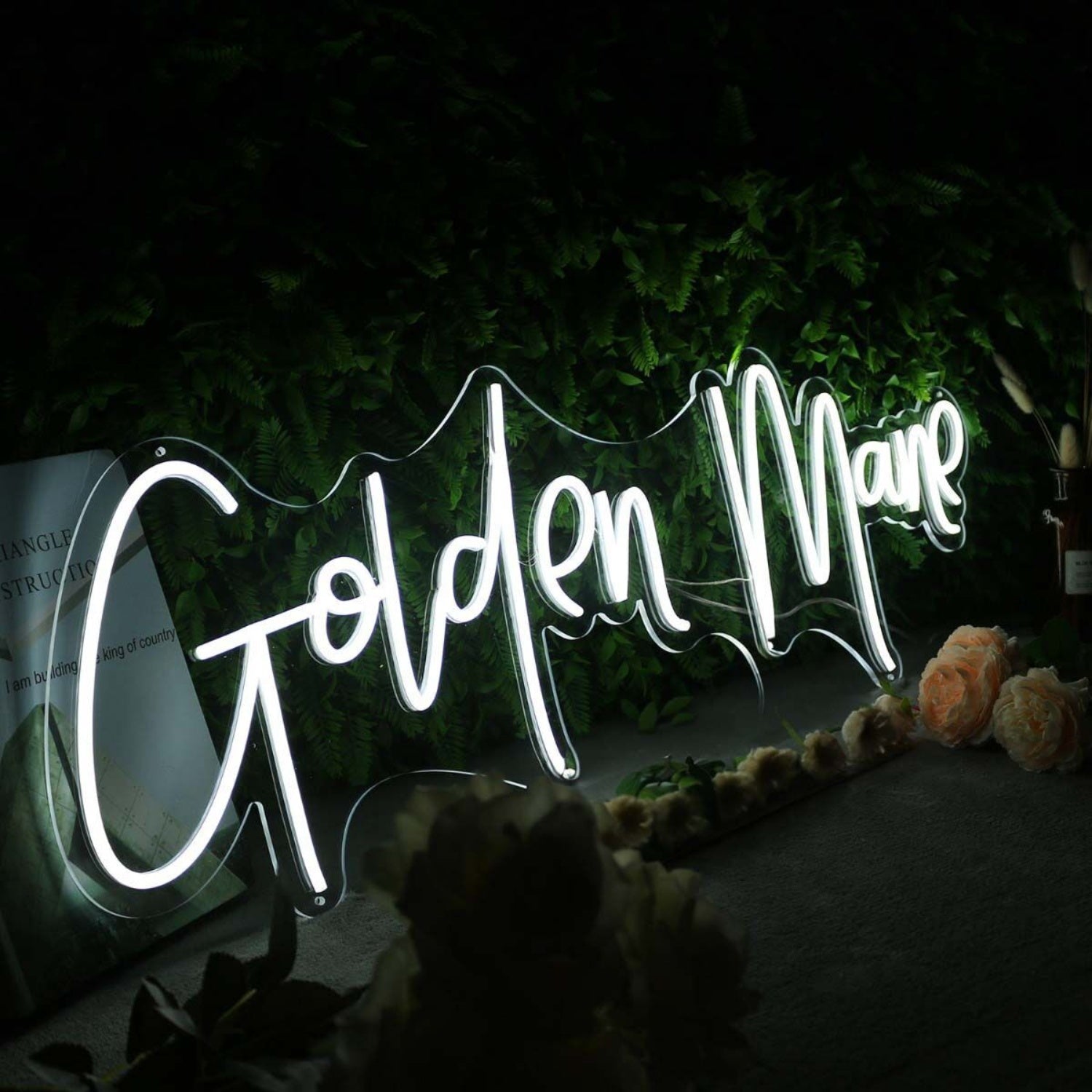 Golden Mane White Led Neon Sign - Shineneon