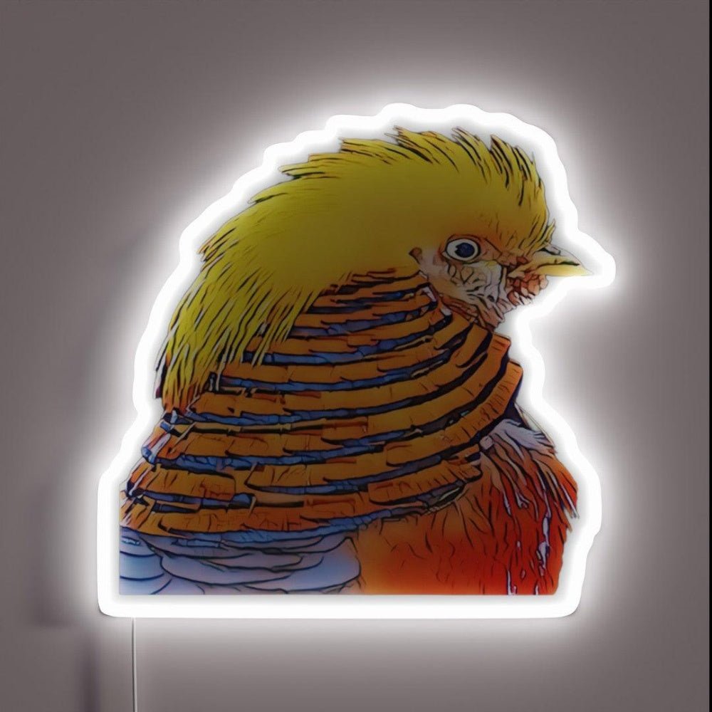 Golden Pheasant Colorful Bird Rgb Led Neon Sign - Shineneon