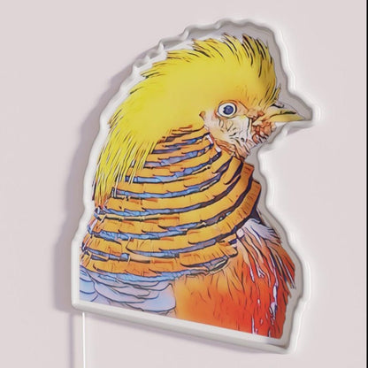Golden Pheasant Colorful Bird Rgb Led Neon Sign - Shineneon