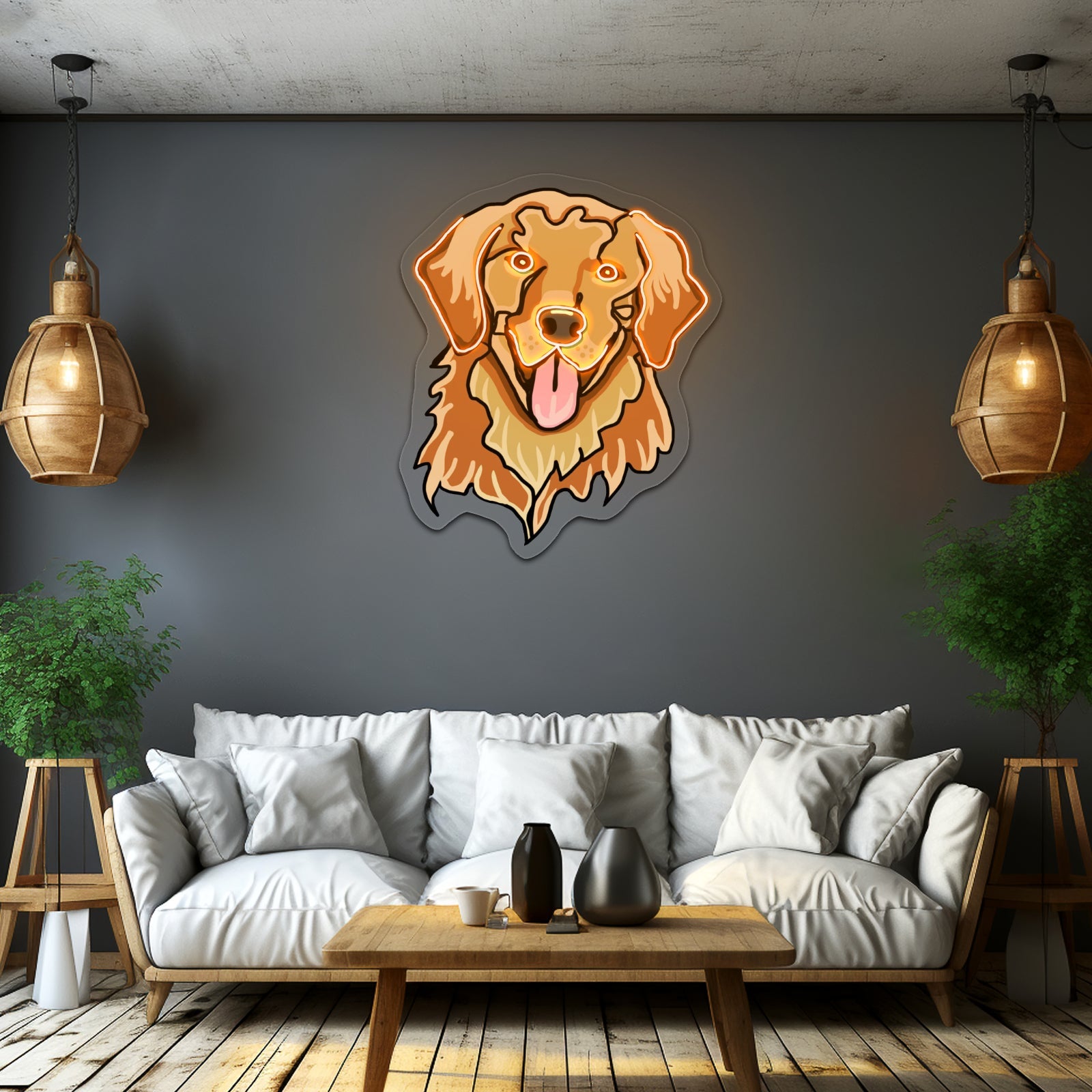 Golden Retriever Dog Neon Signs Affordable Custom Neon Signs - Shineneon