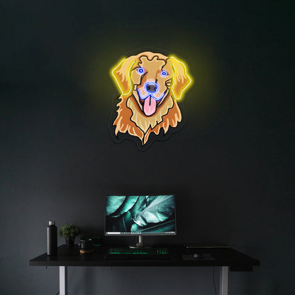 Golden Retriever Dog Neon Signs Affordable Custom Neon Signs