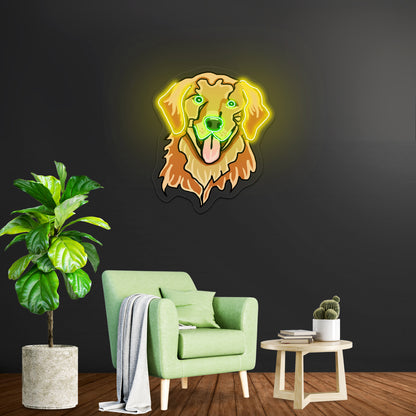 Golden Retriever Dog Neon Signs Affordable Custom Neon Signs