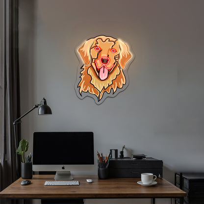 Golden Retriever Dog Neon Signs Affordable Custom Neon Signs