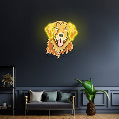 Golden Retriever Dog Neon Signs Affordable Custom Neon Signs