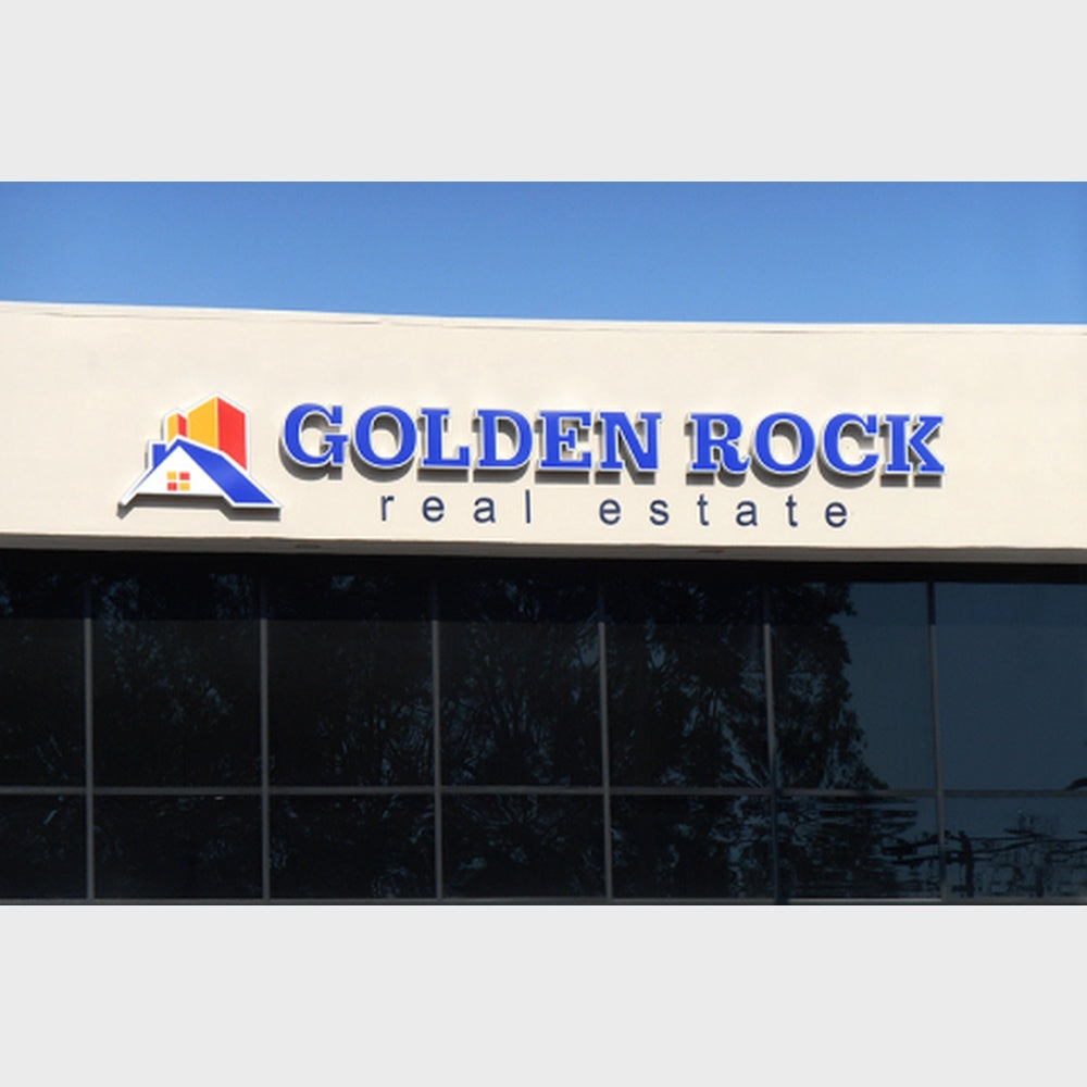 Golden Rock 3D Frontlit Channel Letters Led Light Sign