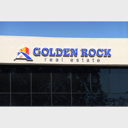 Golden Rock 3D Frontlit Channel Letters Led Light Sign