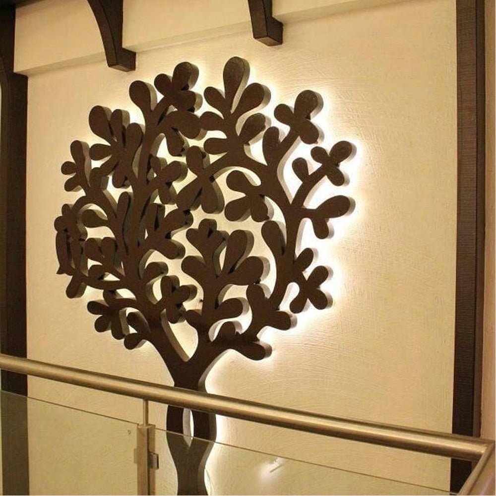 Golden Tree 3D Backlit Channel Letters Led Light Sign - Shineneon