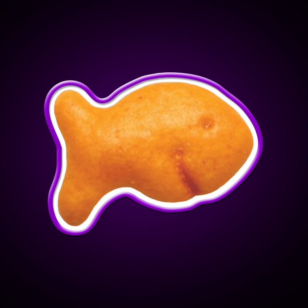 Goldfish Cracker Snack Food Led Neon Sign Rgb Color - Shineneon