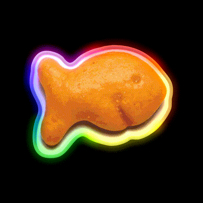 Goldfish Snack Food Led Neon Sign For Food Counter Rgb Color - LED neon sign close-up detail