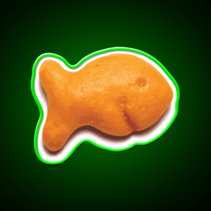 Goldfish Snack Food Led Neon Sign For Food Counter Rgb Color - Shineneon