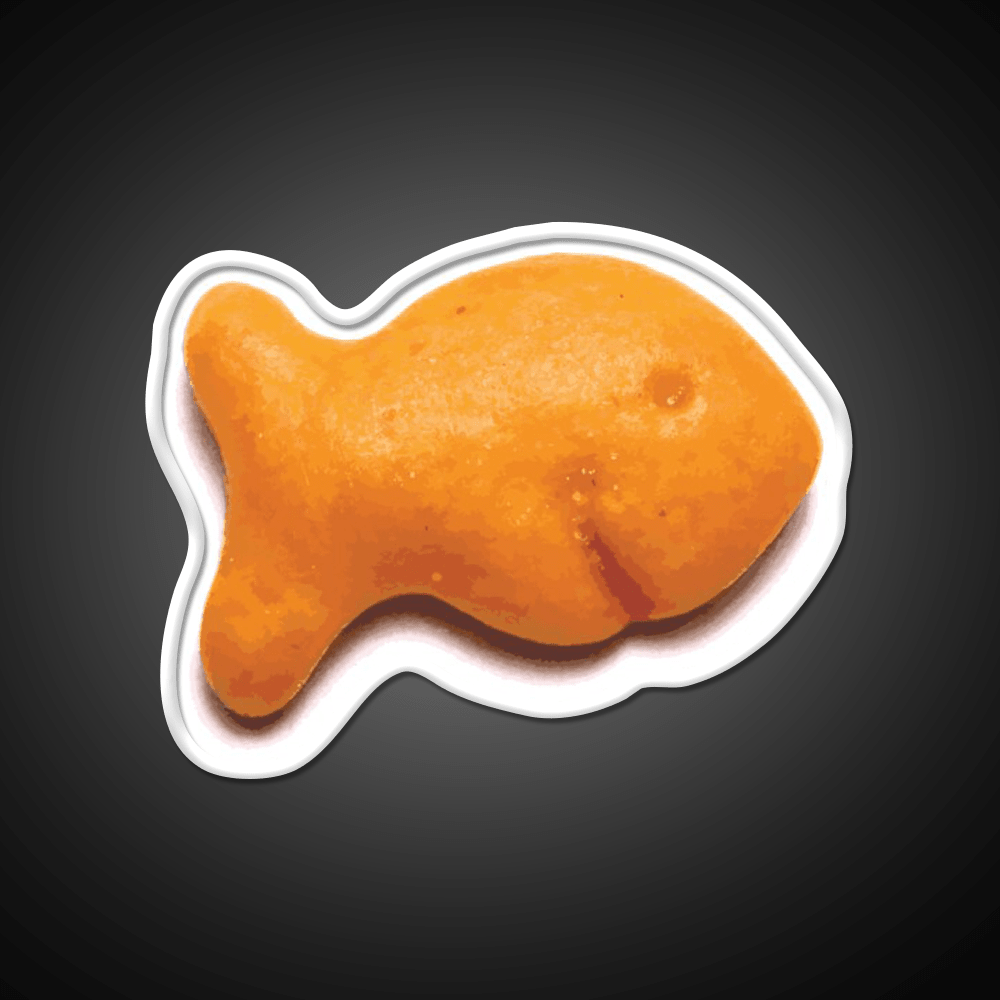 Goldfish Snack Food Led Neon Sign For Food Counter Rgb Color - Shineneon