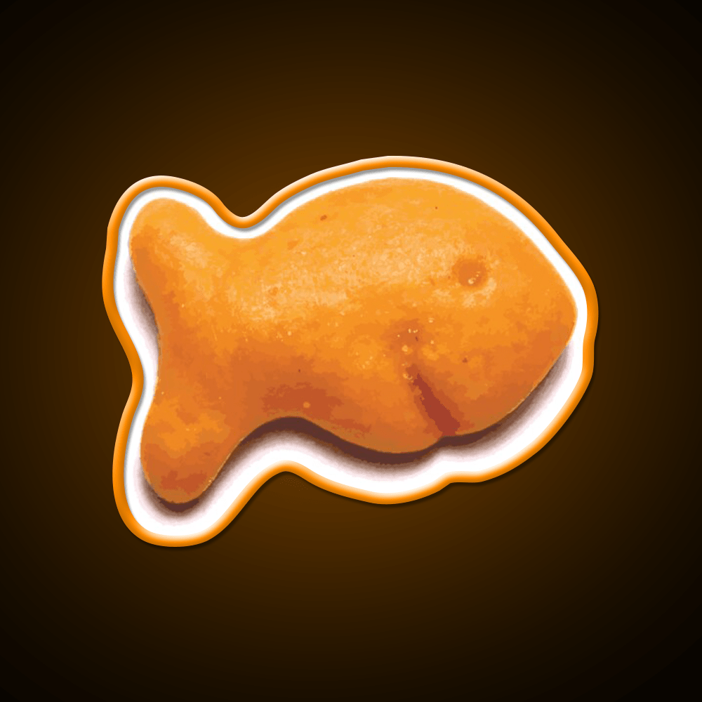 Goldfish Snack Food Led Neon Sign For Food Counter Rgb Color - Shineneon