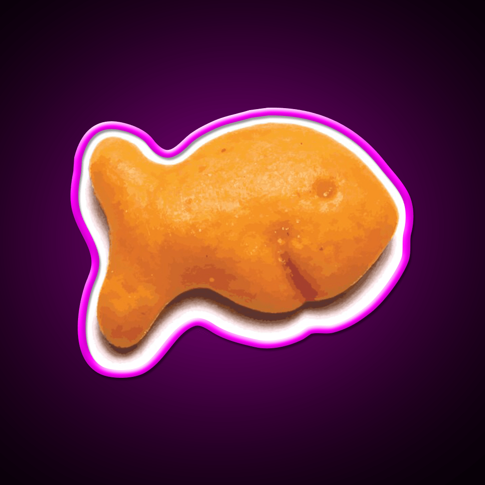 Goldfish Snack Food Led Neon Sign For Food Counter Rgb Color - Shineneon