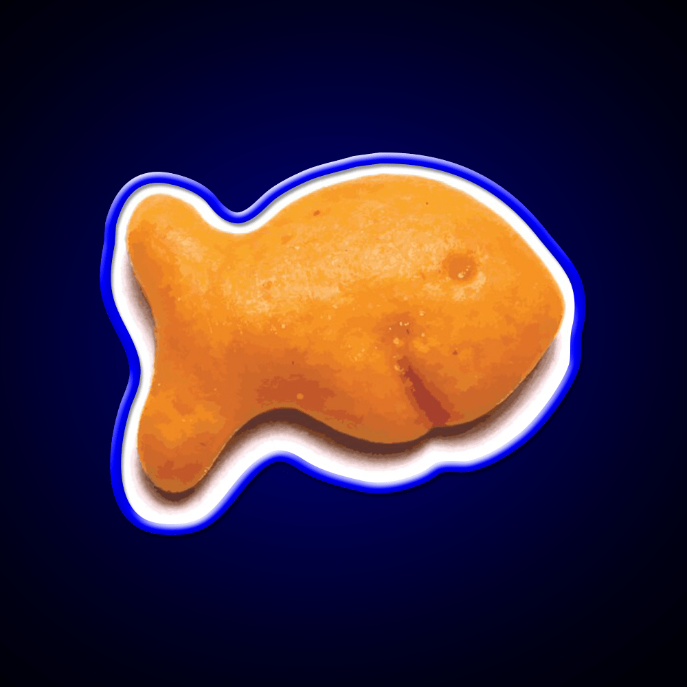 Goldfish Snack Food Led Neon Sign For Food Counter Rgb Color - Shineneon
