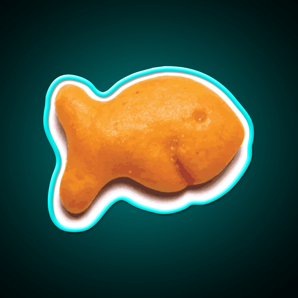 Goldfish Snack Food Led Neon Sign For Food Counter Rgb Color - Shineneon