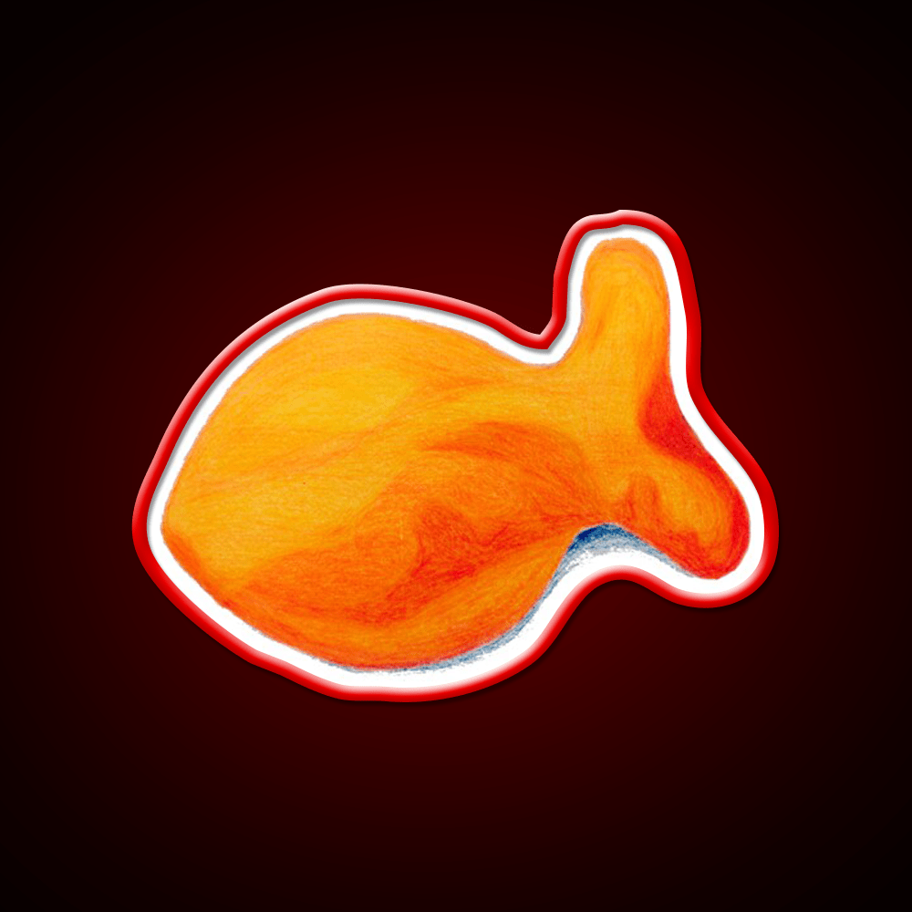 Goldfish Snack Food Led Neon Sign For Snack Room Rgb Color - Shineneon