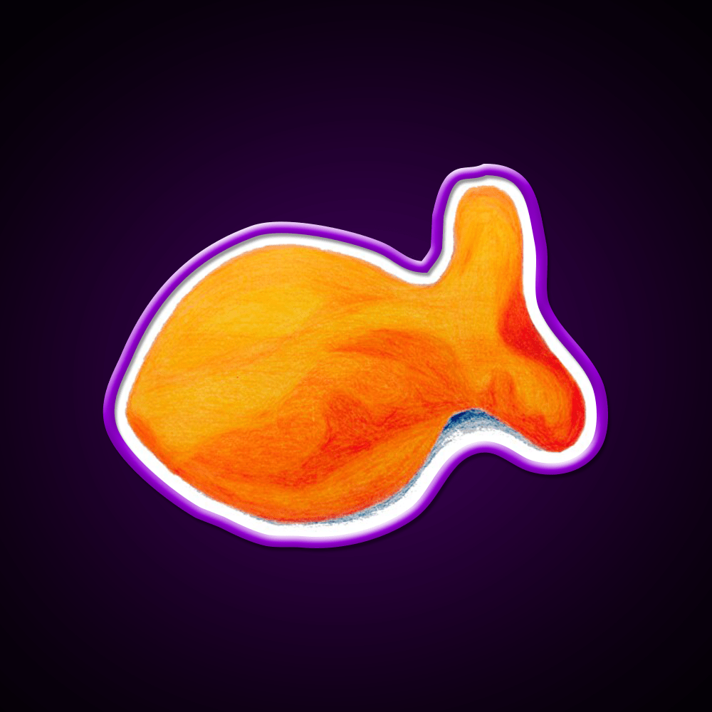 Goldfish Snack Food Led Neon Sign For Snack Room Rgb Color - Shineneon