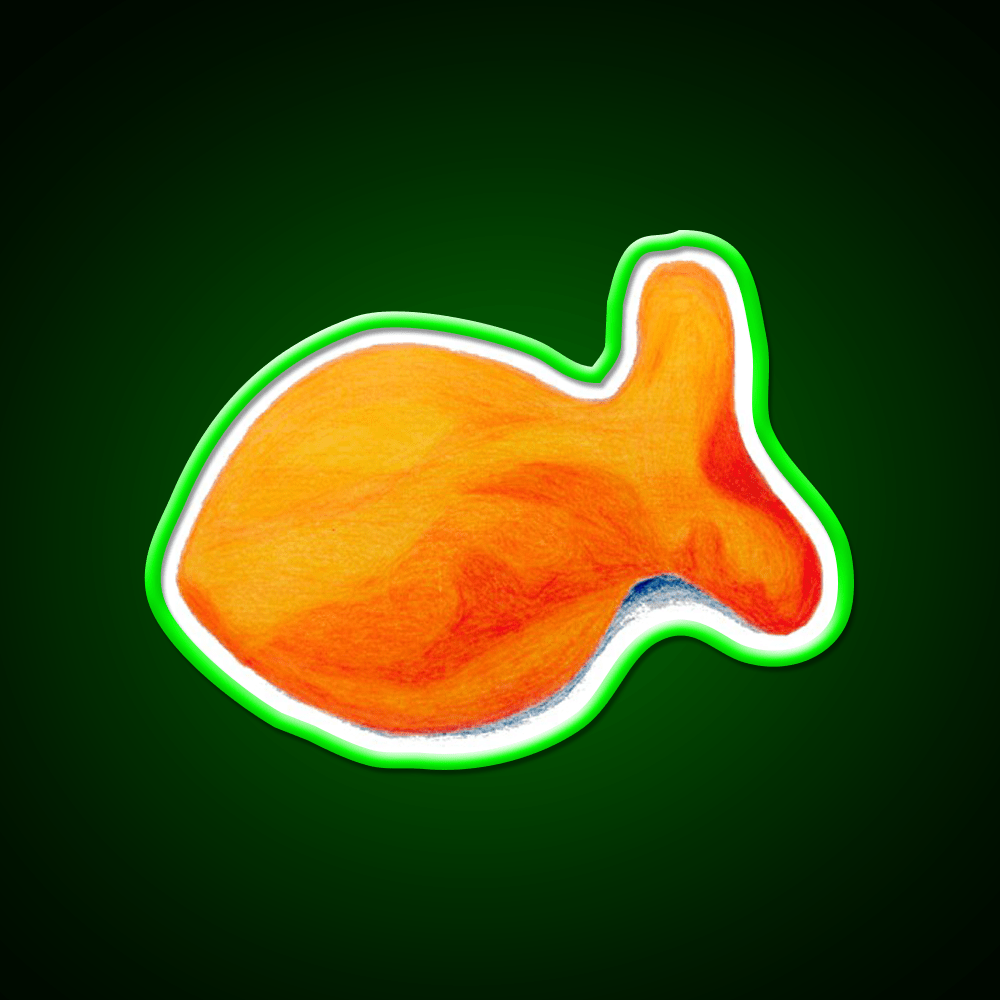Goldfish Snack Food Led Neon Sign For Snack Room Rgb Color - Shineneon