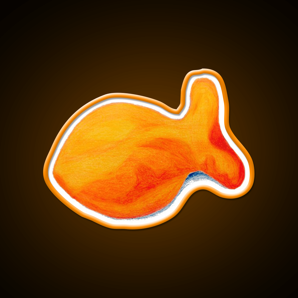 Goldfish Snack Food Led Neon Sign For Snack Room Rgb Color - Shineneon