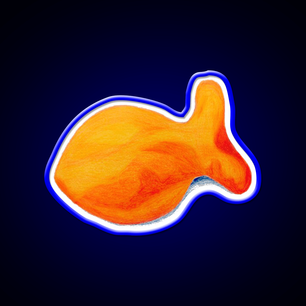Goldfish Snack Food Led Neon Sign For Snack Room Rgb Color - Shineneon